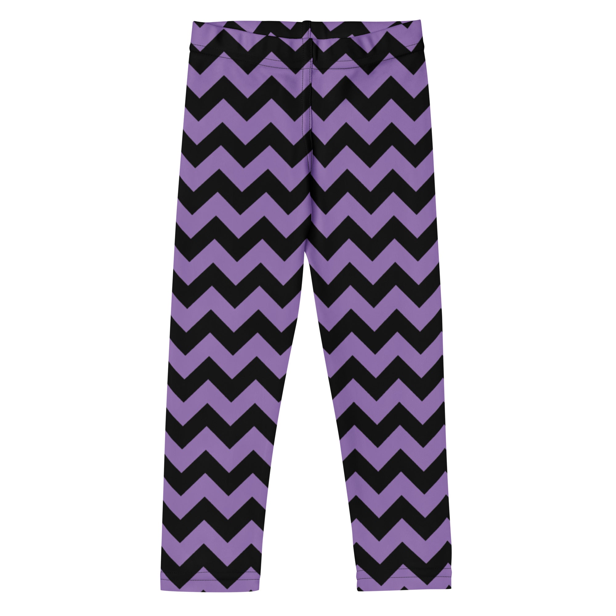 Girls Purple Chevron Halloween Leggings - Warm, Buttery Soft & Stretchy