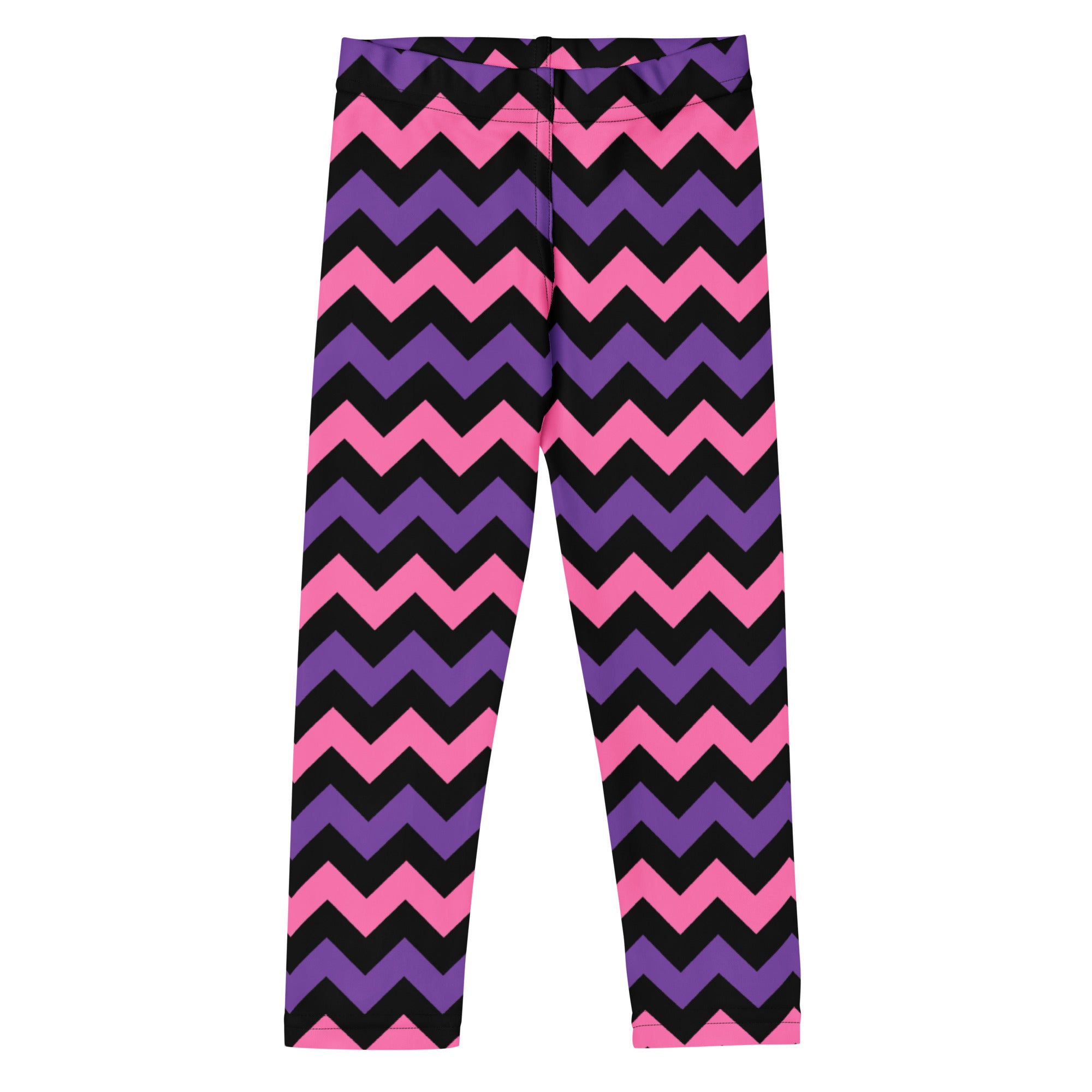 Girls Pink & Purple Chevron Halloween Leggings - Warm, Buttery Soft & Stretchy