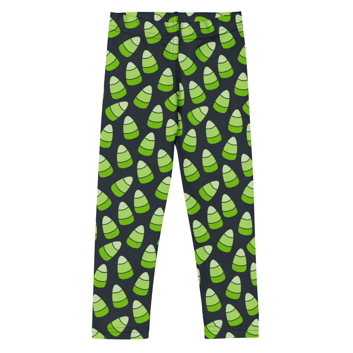 Girls Green Candy Corn Leggings - Warm, Buttery Soft & Stretchy