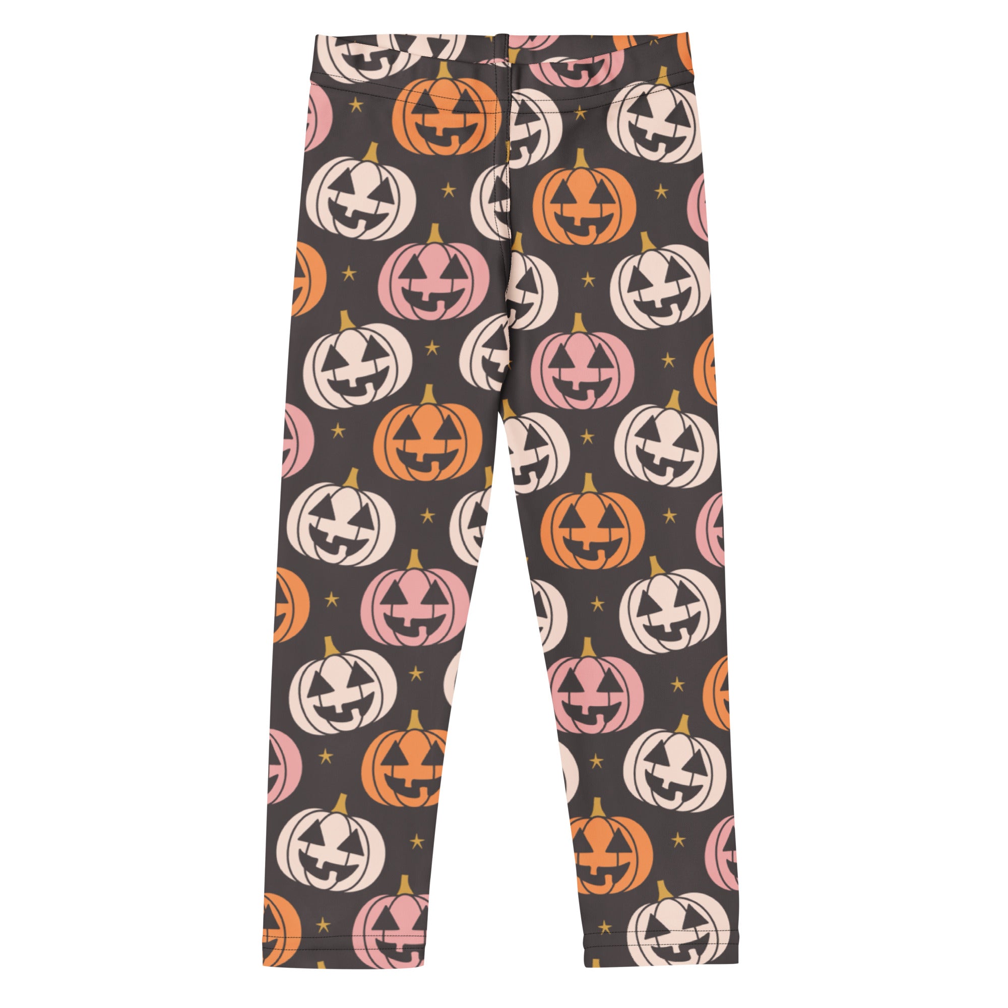 Girls Jack O' Lantern Pumpkin Patch Leggings - Warm, Buttery Soft & Stretchy
