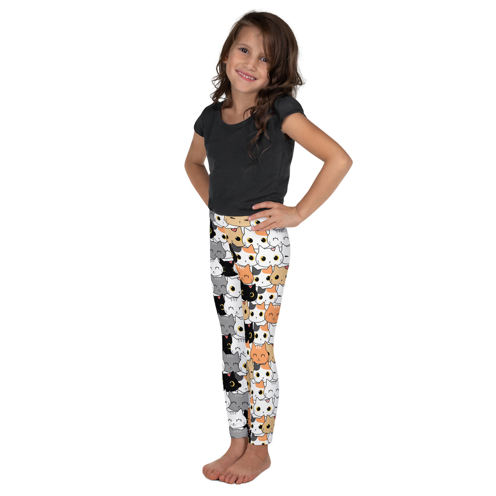 Girls Cat Face Buttery Soft Leggings