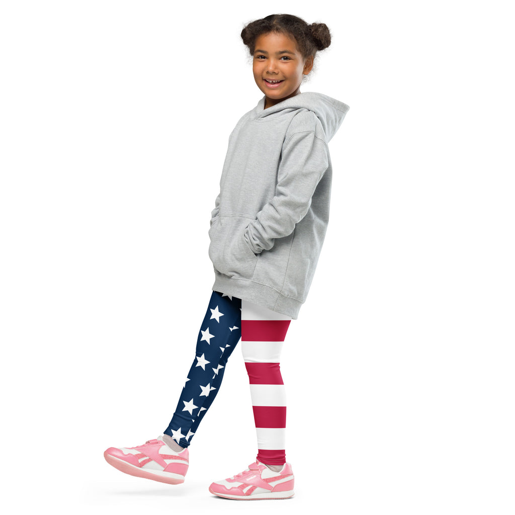 Kids American Flag Leggings – Buttery Soft, Stretchy, and Perfect for Toddlers & Youth