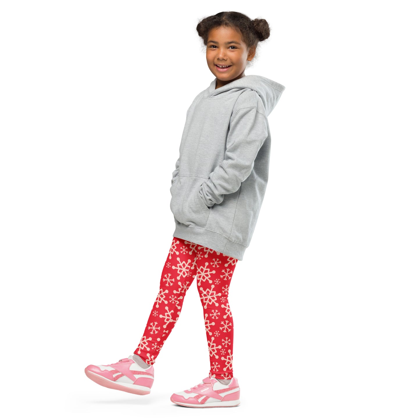 Kids Red Snowflake Buttery Soft Leggings