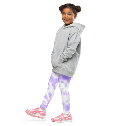 Girls Lavender Tie Dye Buttery Soft Leggings