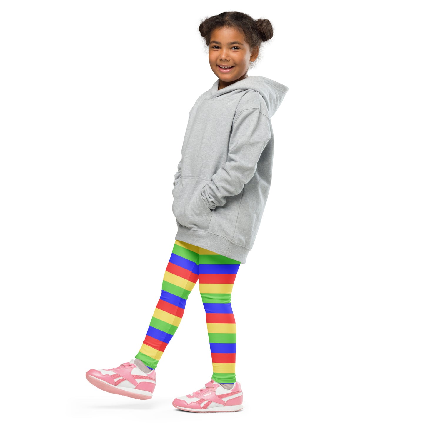 Kids Colorful Striped Butterfly Buttery Soft Leggings
