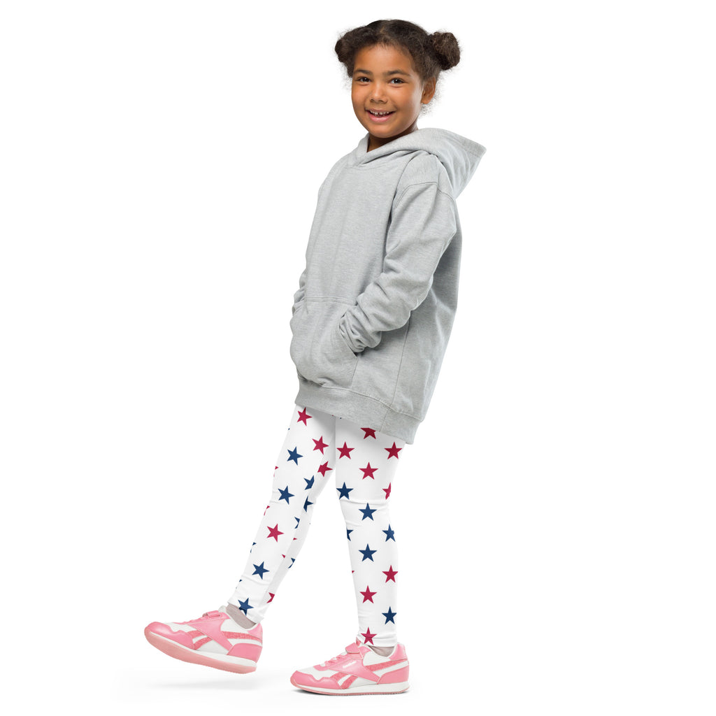 Kids Red and Blue Stars Buttery Soft Leggings