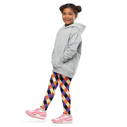 Kids Halloween Argyle Buttery Soft Leggings