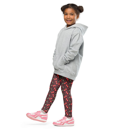 Girls Cherry Print Buttery Soft Leggings