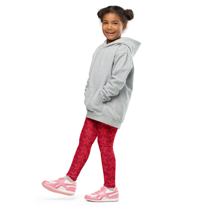 Girls Christmas Red Star Buttery Soft Leggings
