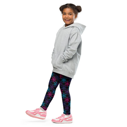 Girls Neon Snowflake Buttery Soft Leggings