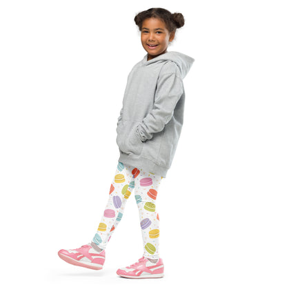 Girls Macaron Cookie Print Buttery Soft Leggings