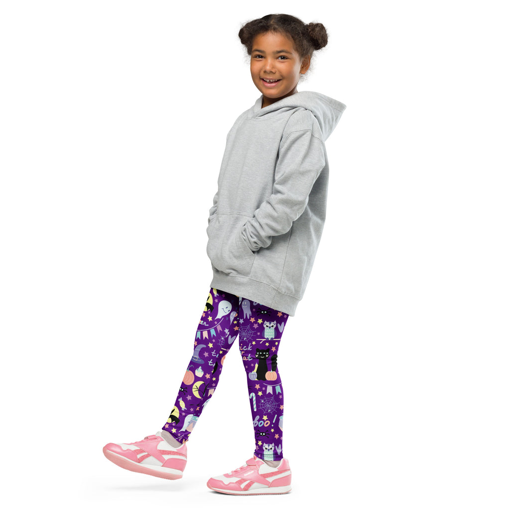Girls Spooky Halloween Leggings - Warm, Buttery Soft & Stretchy