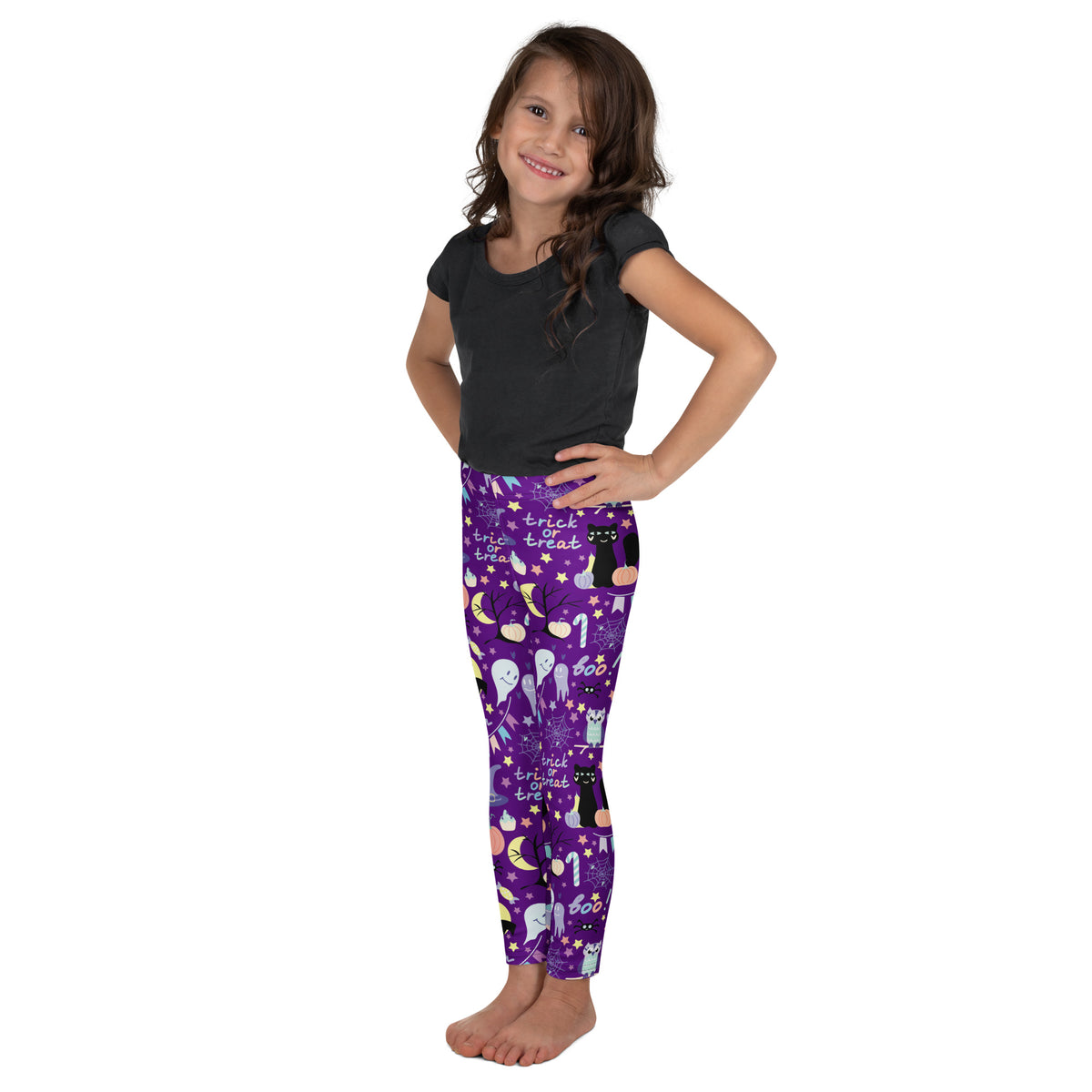 Girls Spooky Halloween Leggings - Warm, Buttery Soft & Stretchy