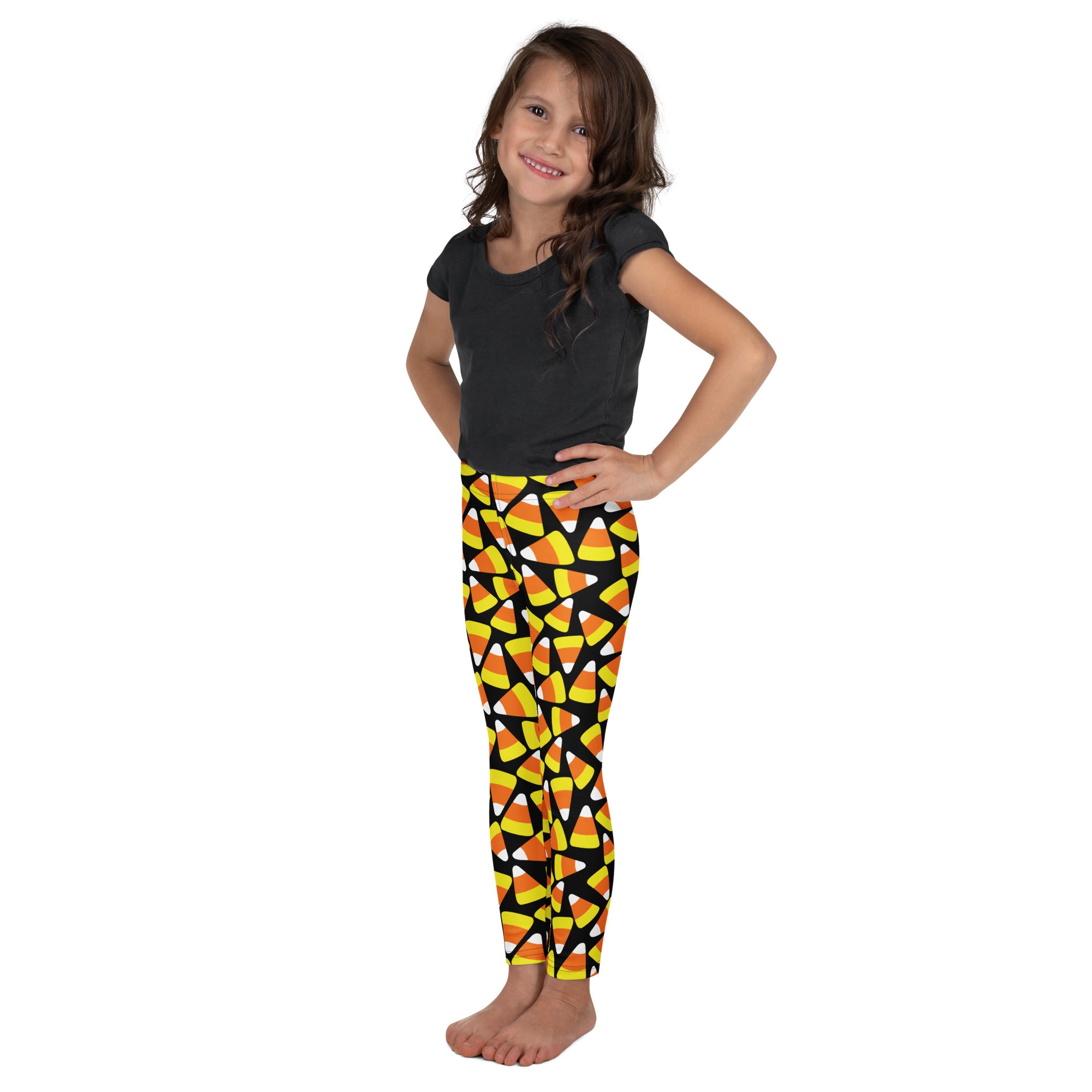 Kids Candy Corn Leggings - Warm, Buttery Soft & Stretchy