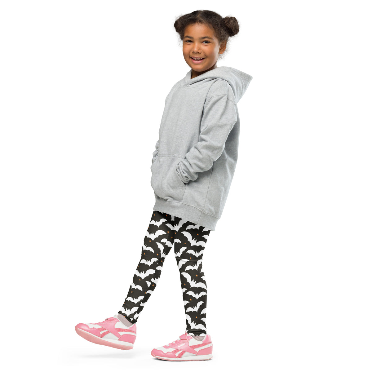 Girls Bat Halloween Leggings - Warm, Buttery Soft & Stretchy