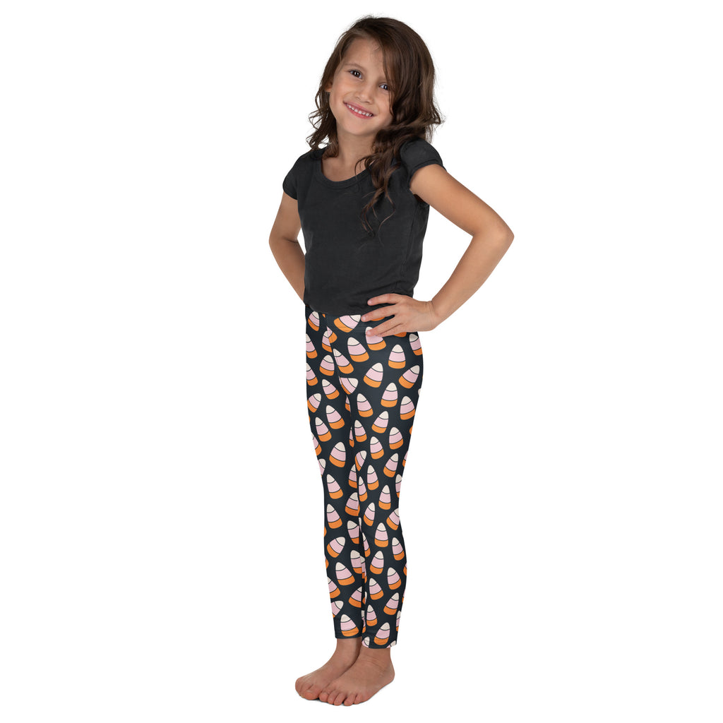 Girls Pink & Orange Candy Corn Leggings - Warm, Buttery Soft & Stretchy
