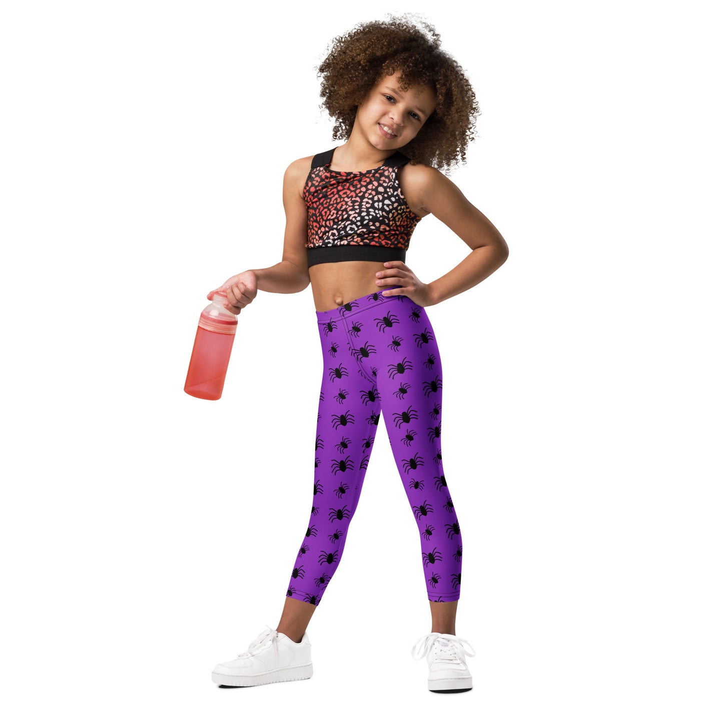 Kids Purple Spider Halloween Buttery Soft Leggings