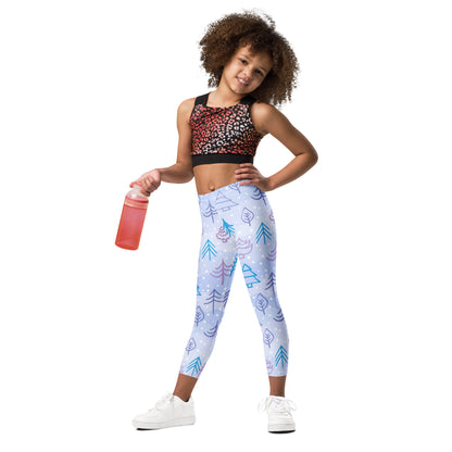 Kids Snowy Forest Winter Buttery Soft Leggings