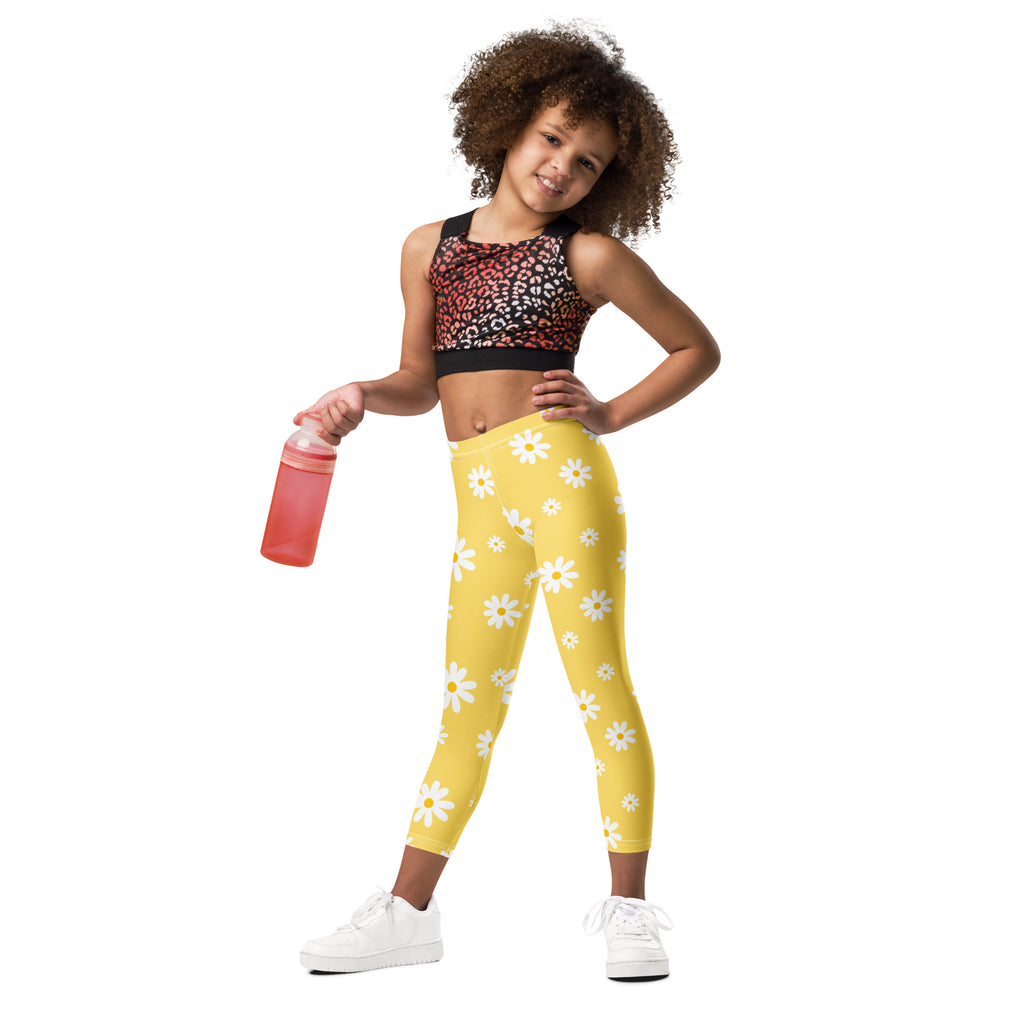 Kids Yellow Daisy Buttery Soft Leggings