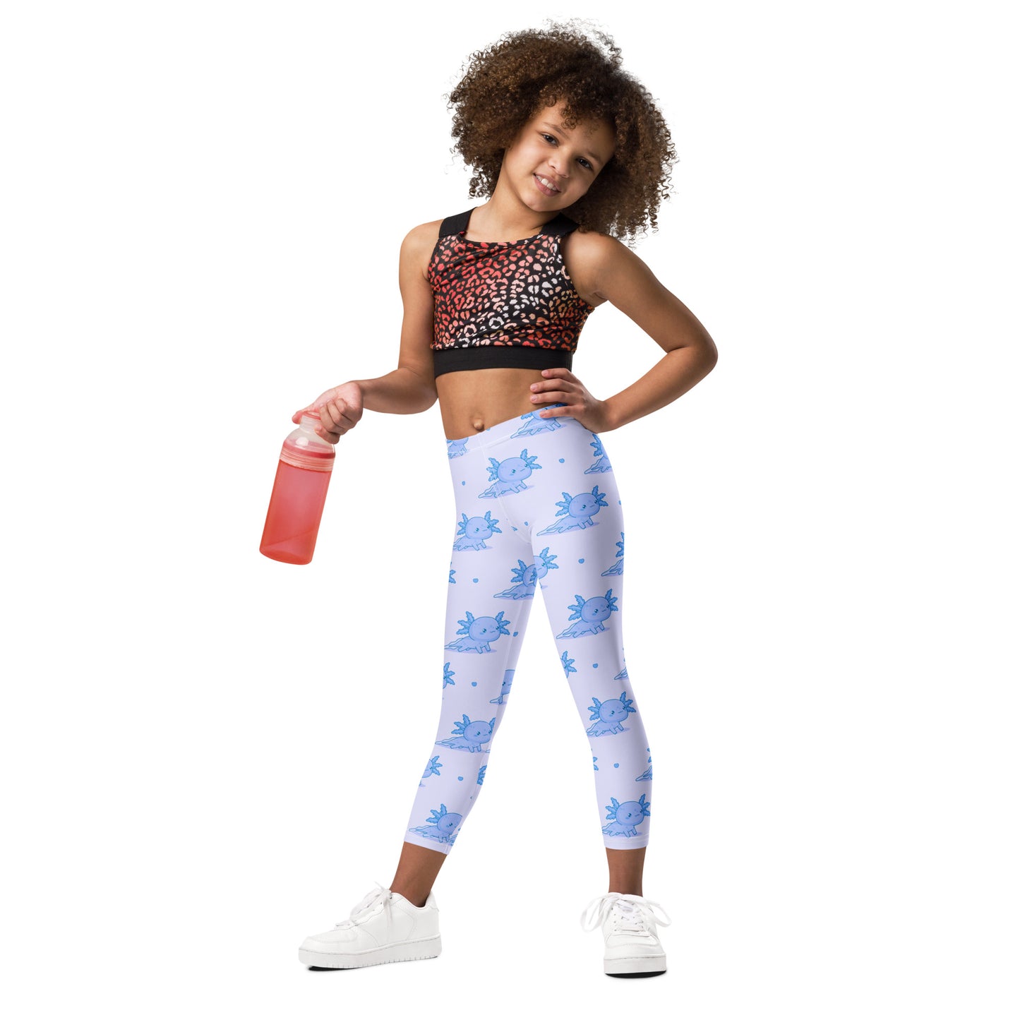 Kids Blue Axolotl Buttery Soft Leggings