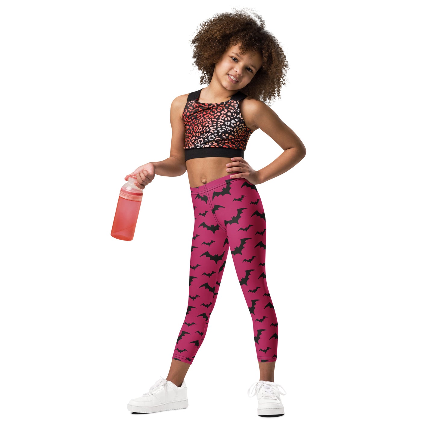 Kids Pink Bats Halloween Buttery Soft Leggings