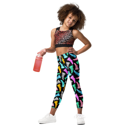 Kids Colorful Axolotl Buttery Soft Leggings