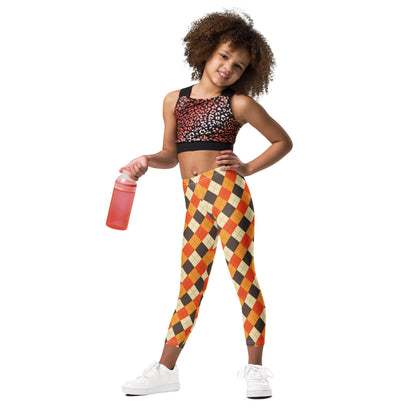 Kids Fall Argyle Buttery Soft Leggings