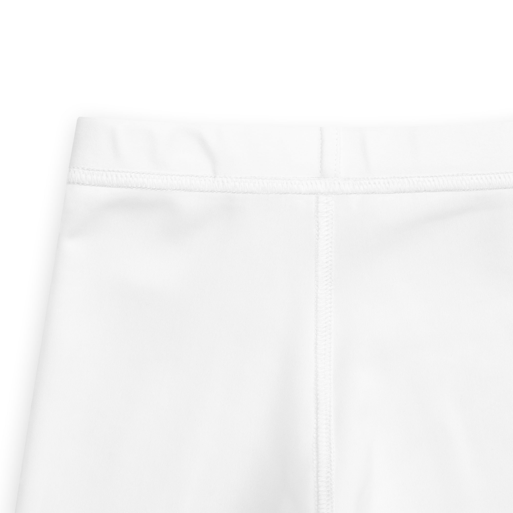 Kids buttery soft white leggings made of smooth sleek fabric with clean stitching and high-waisted design
