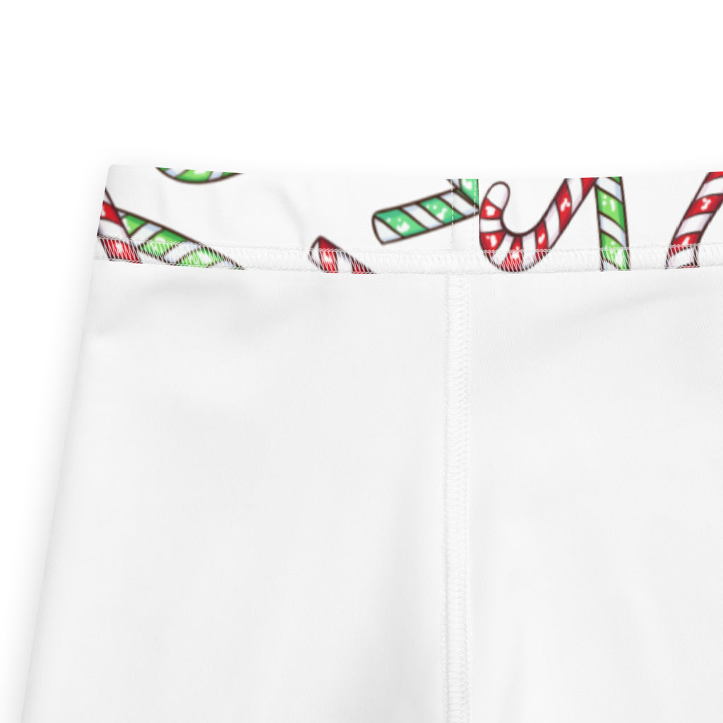 Kids Red & Green Candy Cane Buttery Soft Leggings