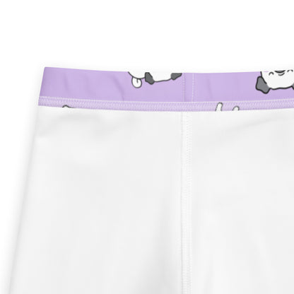 Girls Purple Pug Buttery Soft Leggings