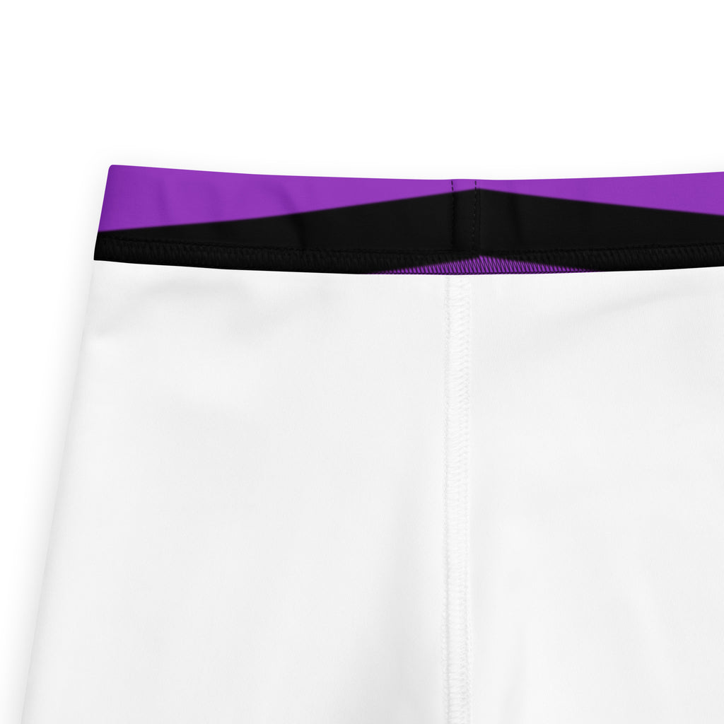 Kids Purple and Black Halloween Striped Buttery Soft Leggings