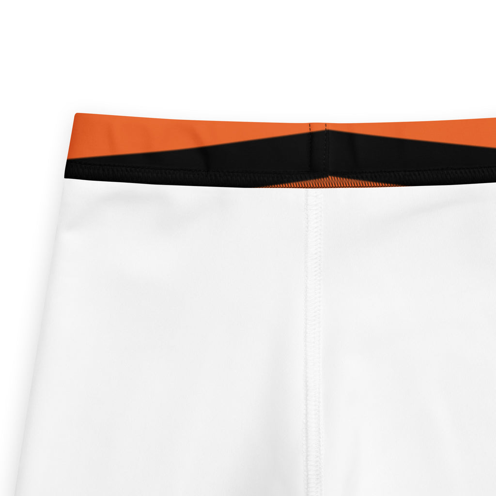 Kids Orange and Black Halloween Striped Buttery Soft Leggings