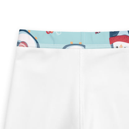 Girls Cute Penguin Christmas Buttery Soft Leggings