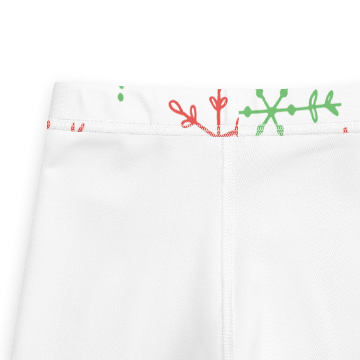Kids Red and Green Snowflake Buttery Soft Leggings