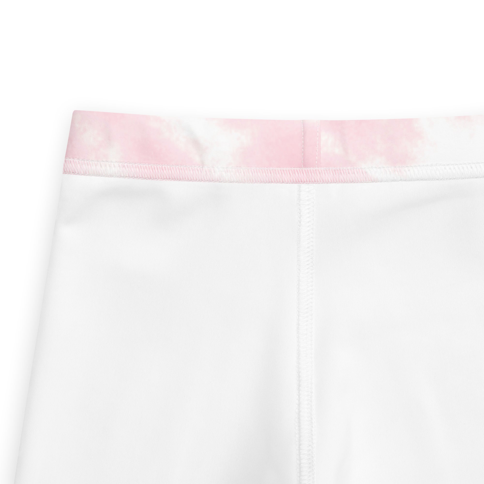 Girls pink tie dye buttery soft leggings in white with a soft pink tie dye waistband