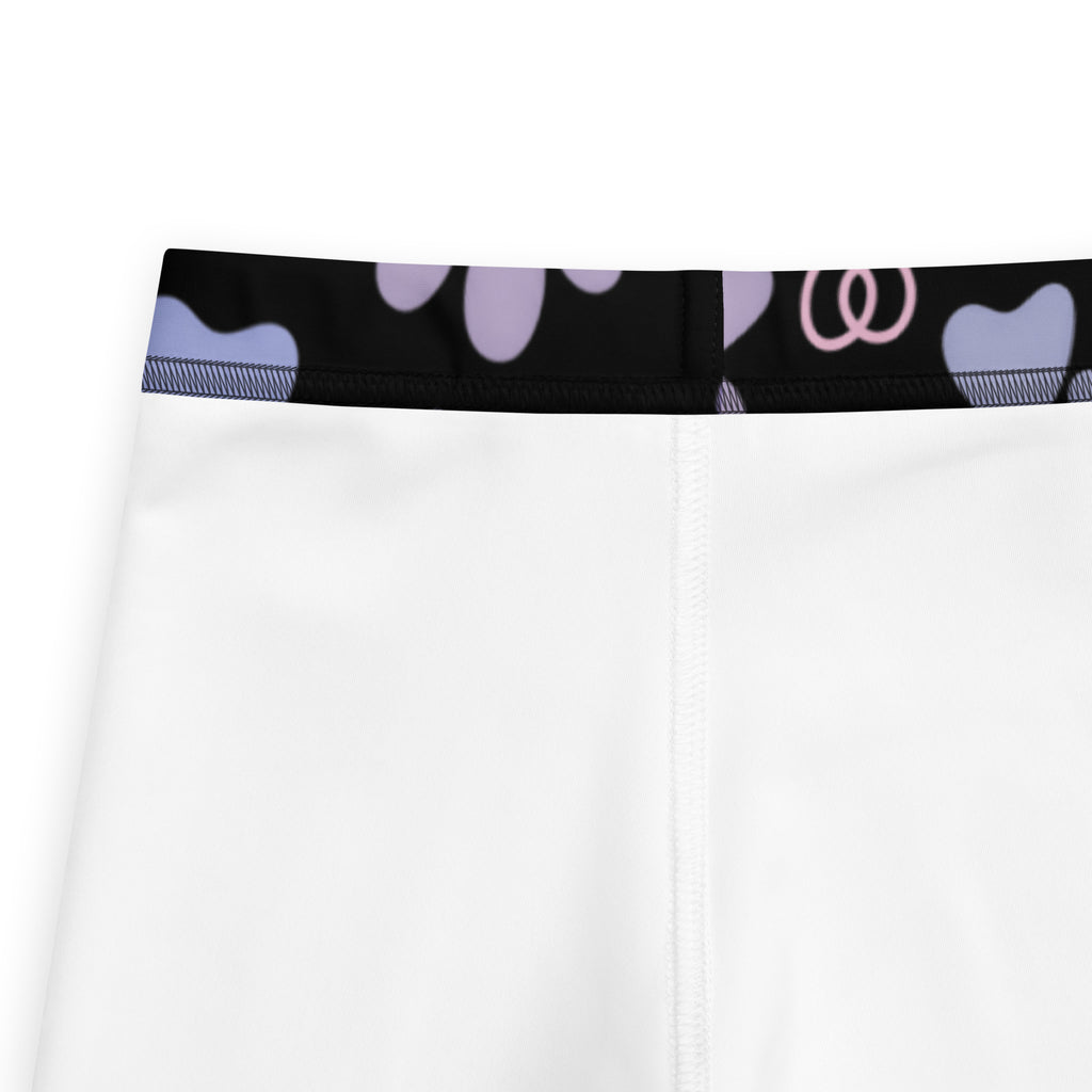 Girls Black Paw Print Buttery Soft Leggings