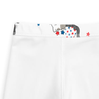 Kids Fourth of July Cat Buttery Soft Leggings