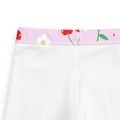 Girls Pink Cherry Buttery Soft Leggings