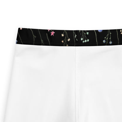 Girls Black Wildflower Buttery Soft Leggings