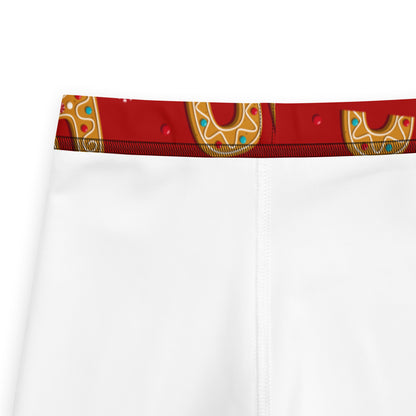 Girls Gingerbread “HO HO HO” Christmas Buttery Soft Leggings