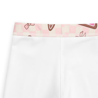 Girls Pink Gingerbread Christmas Buttery Soft Leggings