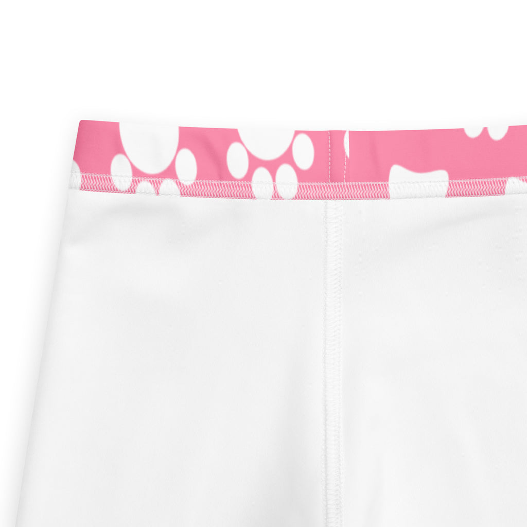 Girls Pink Paw Print Buttery Soft Leggings