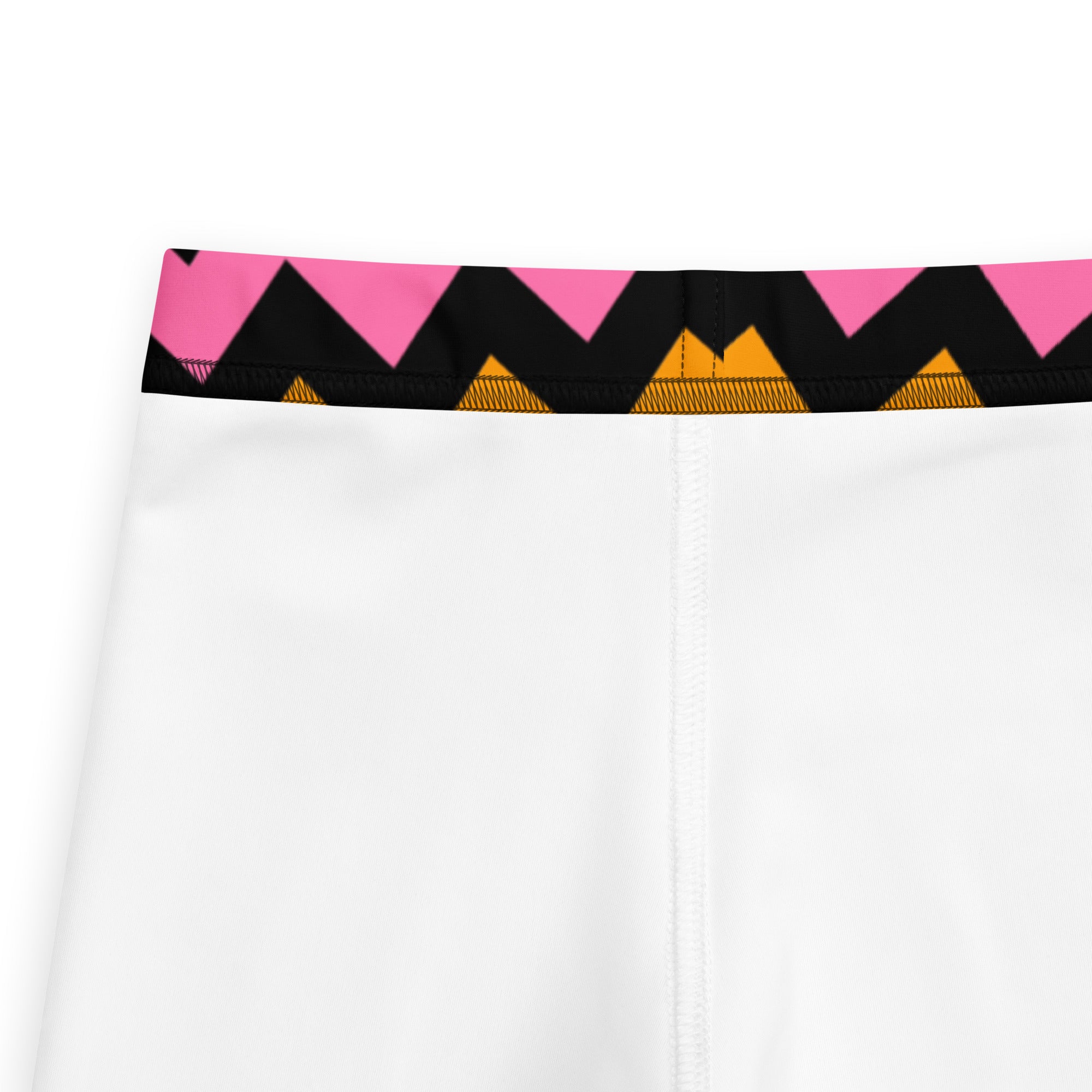 Girls Pink, Orange, & Black Chevron Halloween Leggings - Warm, Buttery Soft & Stretchy