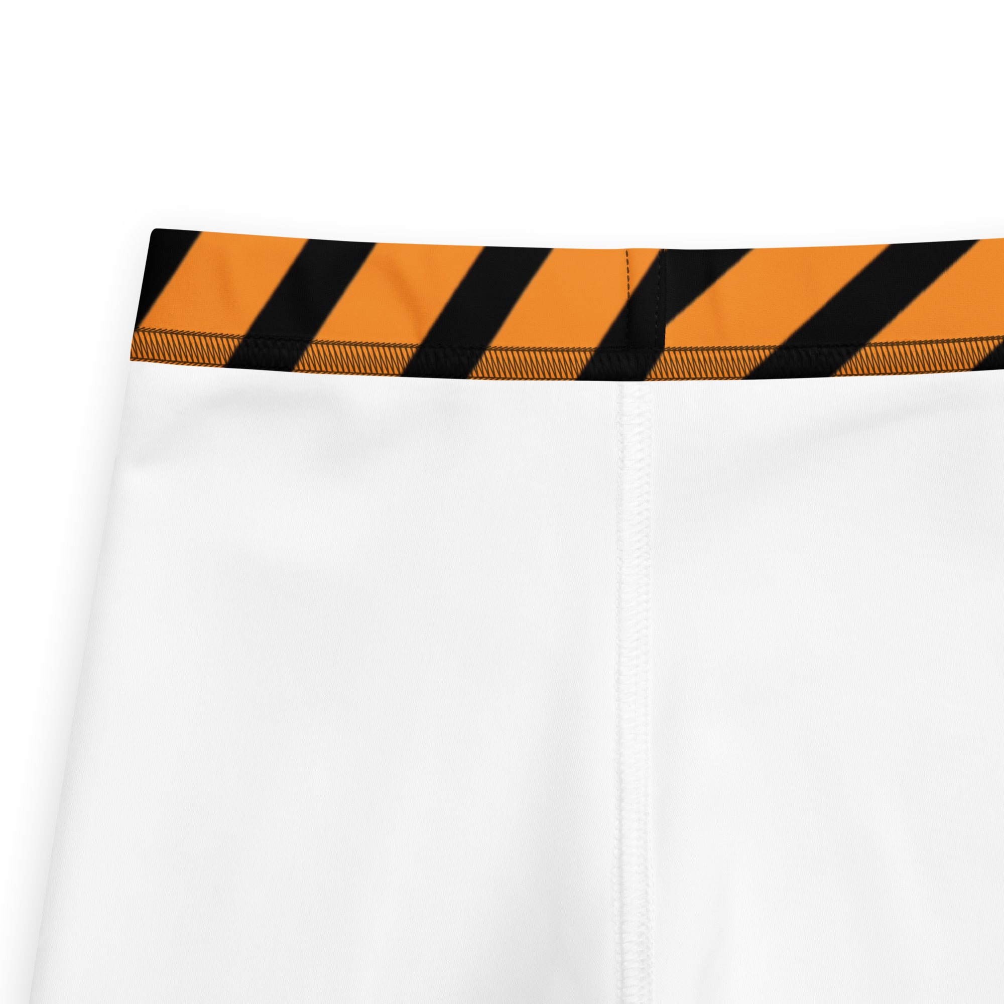 Girls Orange Striped Halloween Leggings - Warm, Buttery Soft & Stretchy