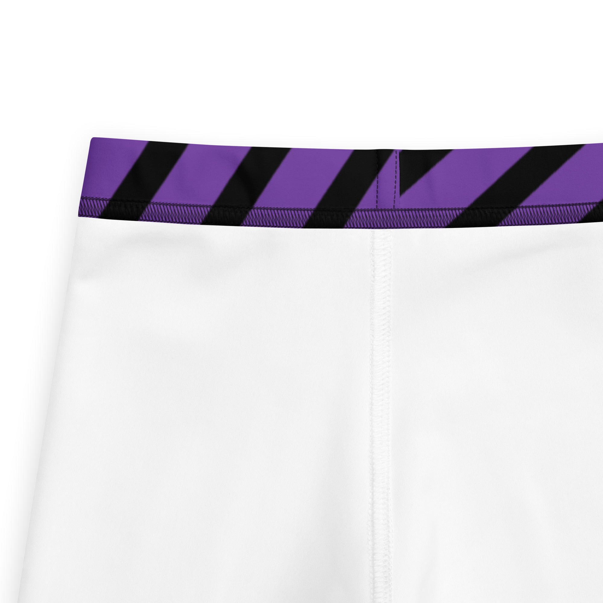 Girls Purple Striped Halloween Leggings - Warm, Buttery Soft & Stretchy