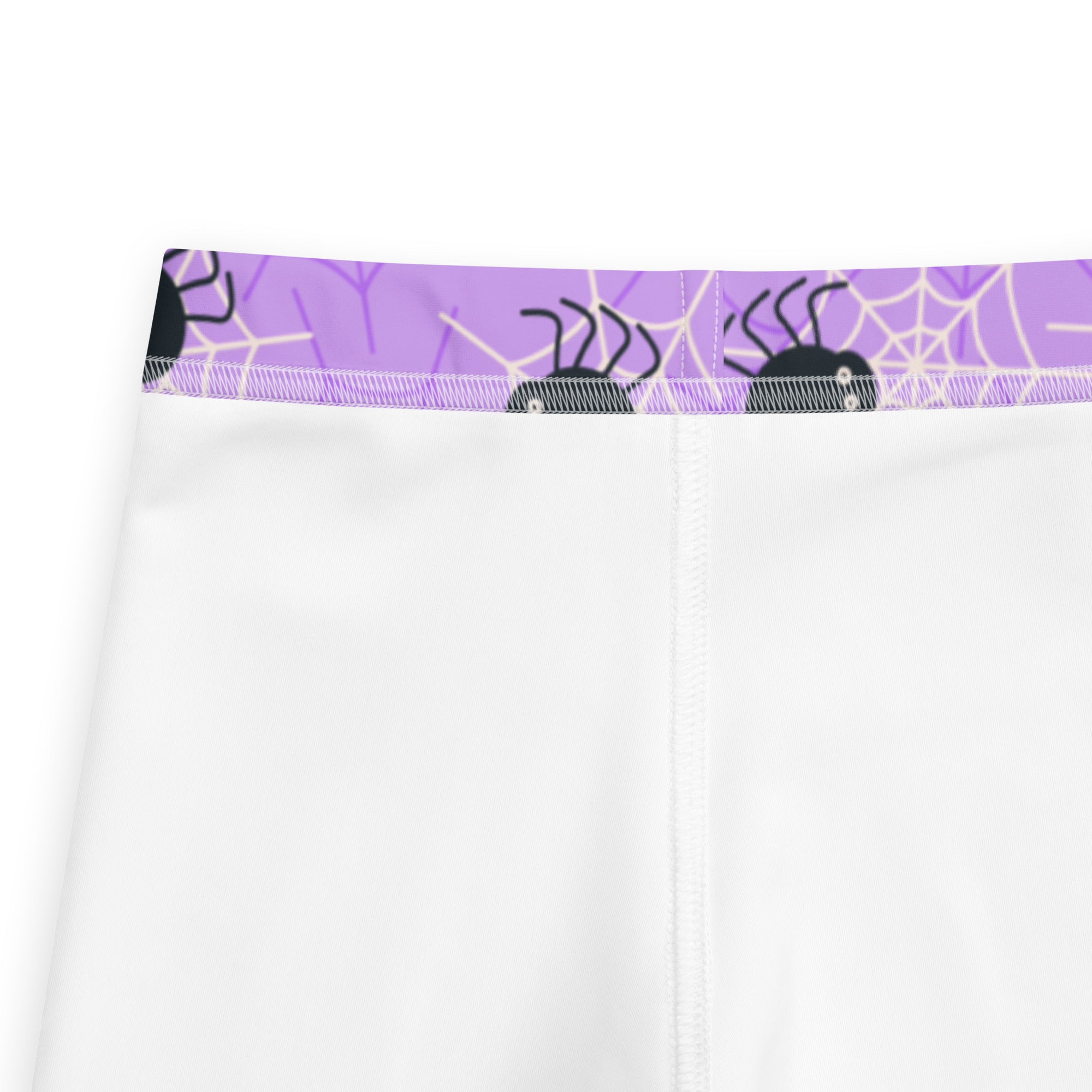 Girls Purple Spider Web Halloween Leggings - Warm, Buttery Soft & Stretchy