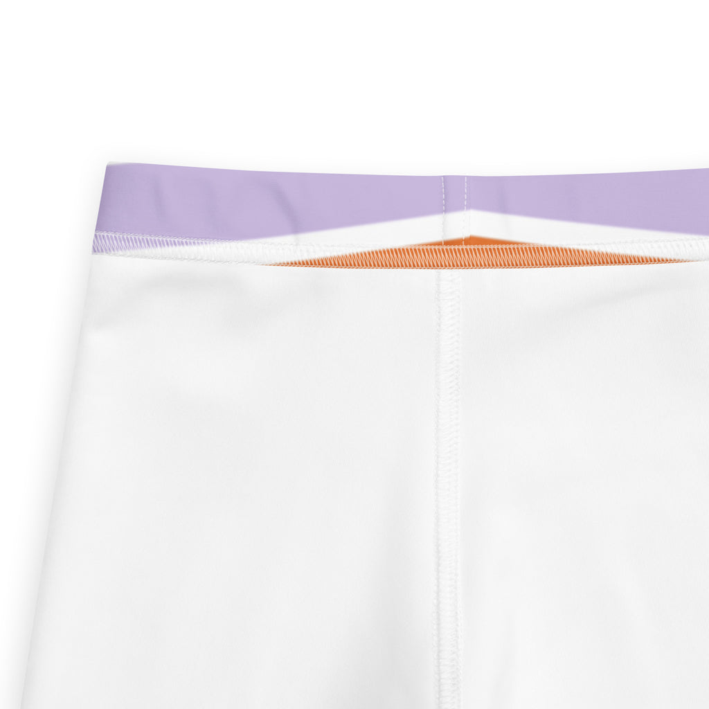 Girls Purple & Orange Striped Halloween Leggings - Warm, Buttery Soft & Stretchy