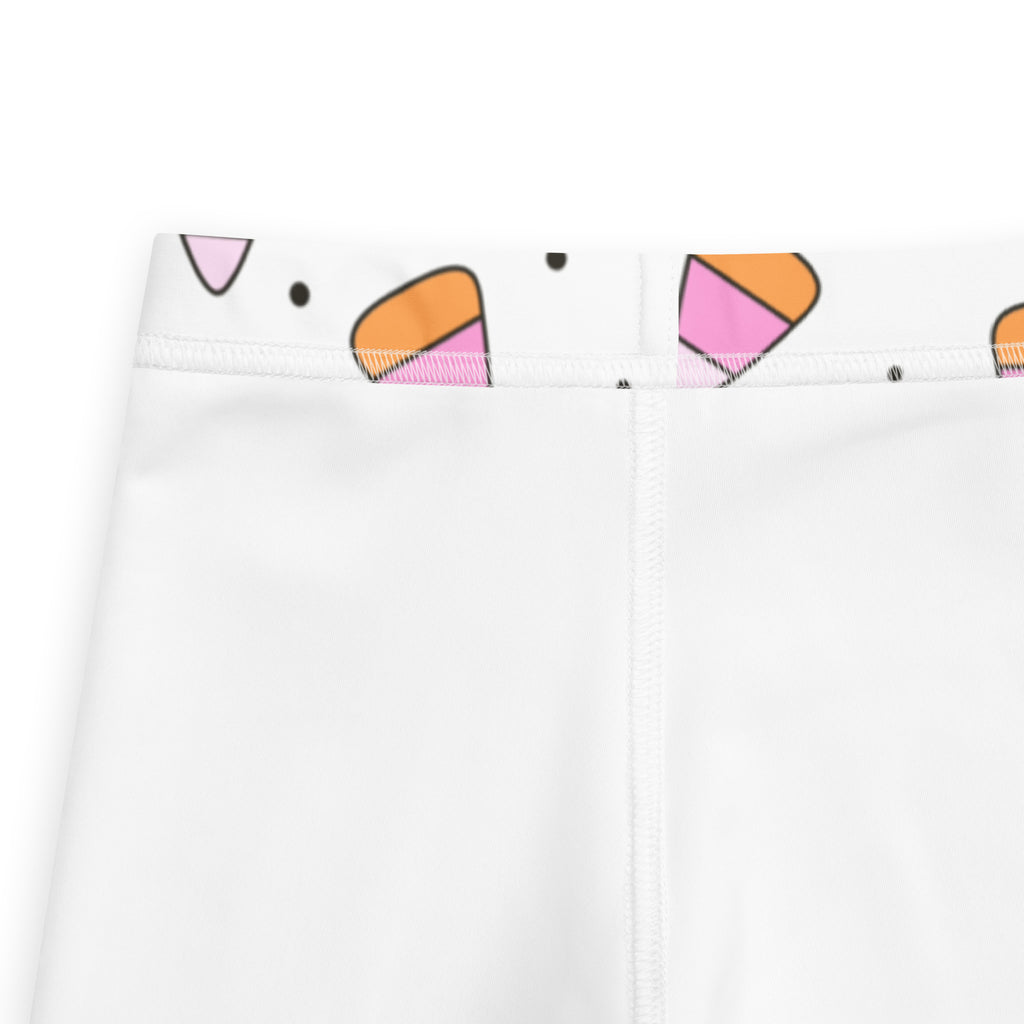 Girls Pink Candy Corn Leggings - Warm, Buttery Soft & Stretchy