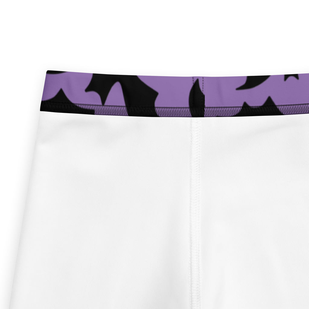 Girls Purple Bat Leggings - Warm, Buttery Soft & Stretchy