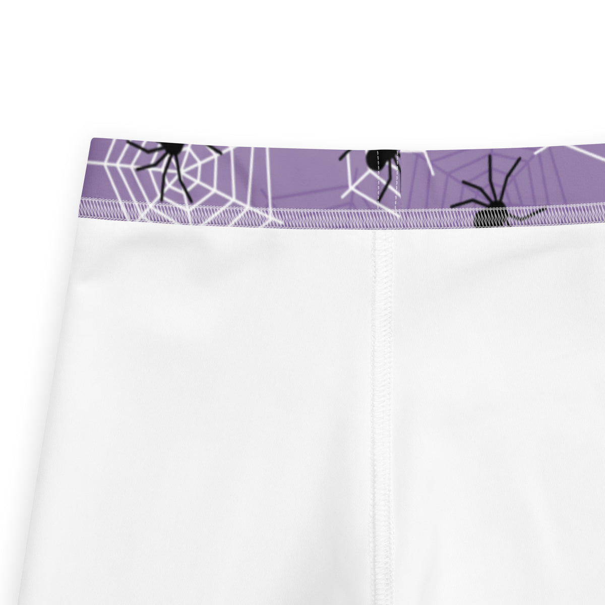 Girls Dark Purple Spider Web Halloween Leggings - Warm, Buttery Soft & Stretchy